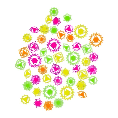 Multi-Pack Black Light Chakras - 50 Pack
