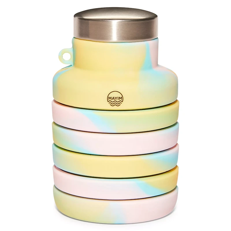 Tie Dye Pastel Collapsible Water Bottle