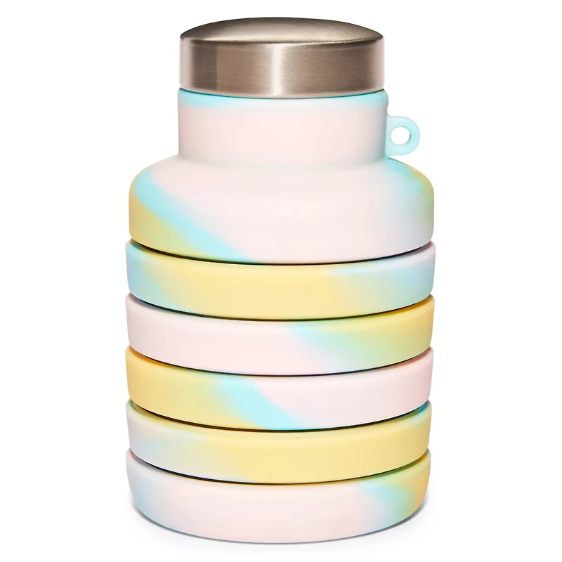 Tie Dye Pastel Collapsible Water Bottle