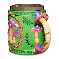 Green and Purple Mushroom Coffee Mug - 13.5 oz.
