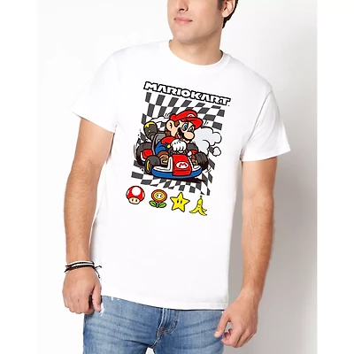 White Mario Kart T Shirt