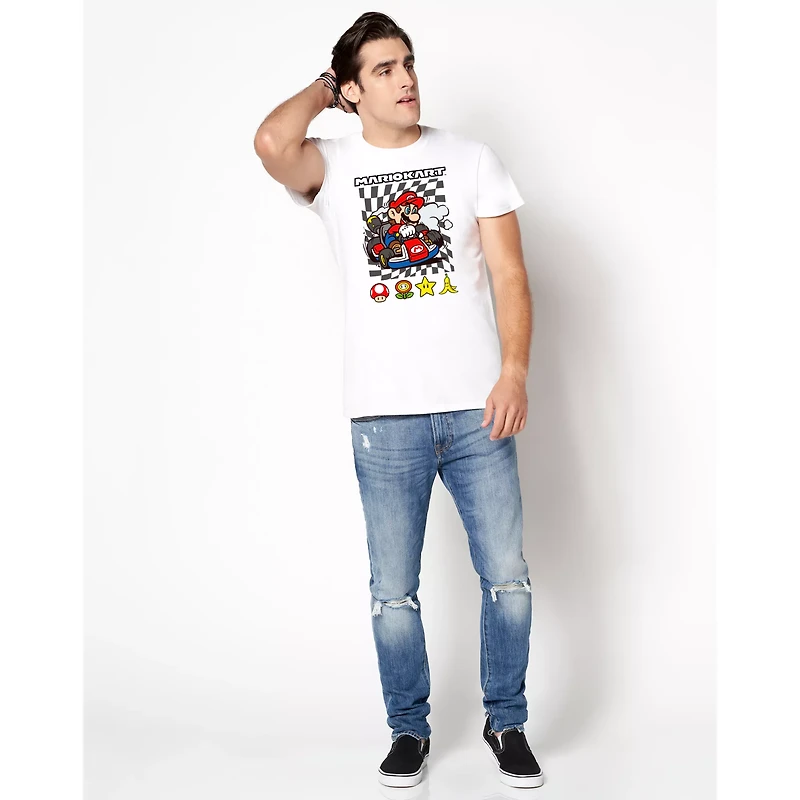 White Mario Kart T Shirt