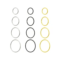 Multi-Pack Multi-Color Hoop Nose Rings 12 Pack - 20 Gauge