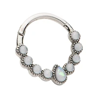 Opal-Effect Clicker Septum Ring - 16 Gauge