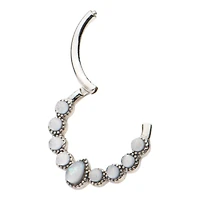 Opal-Effect Clicker Septum Ring - 16 Gauge