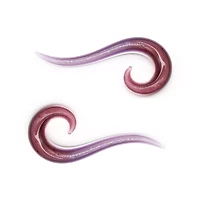 Pink and Purple Iridescent Spiral Tapers