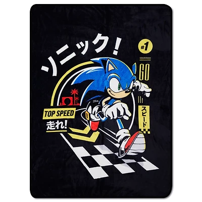 Top Speed Sonic Fleece Blanket