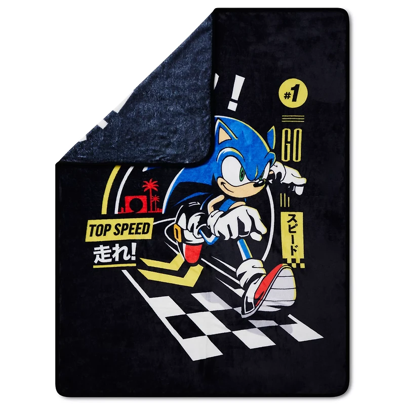 Top Speed Sonic Fleece Blanket