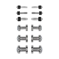 Multi-Pack CZ Silvertone Plugs - 6 Pair