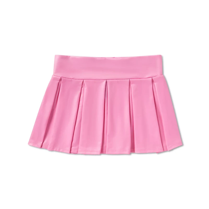 Pink Pleather Mini Skirt