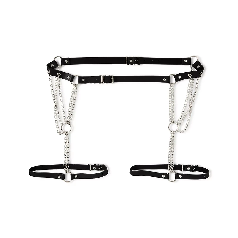 Black Chain Garter Belt