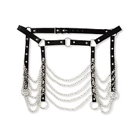 Black Full Chain Adjustable Garter Belt