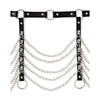 Black Full Chain Adjustable Garter Belt