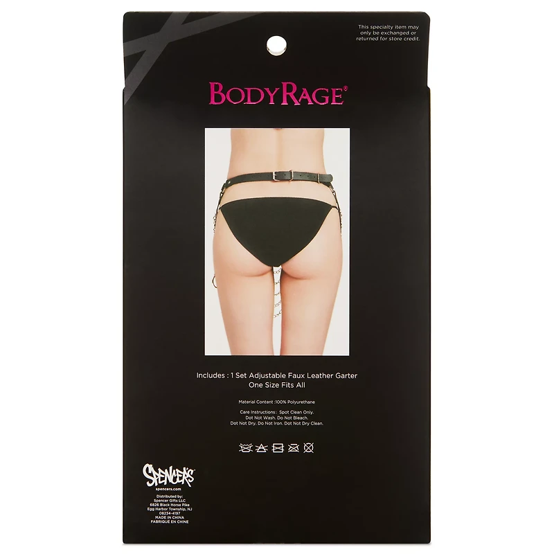 Black Full Chain Adjustable Garter Belt