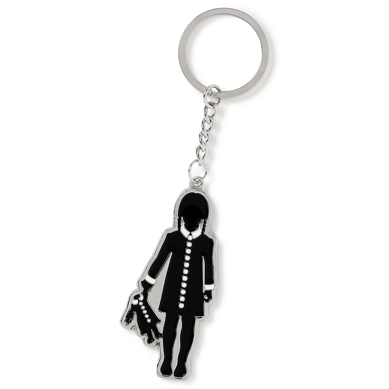 Addams Family Wednesday Silhouette Keychain - The Addams Family