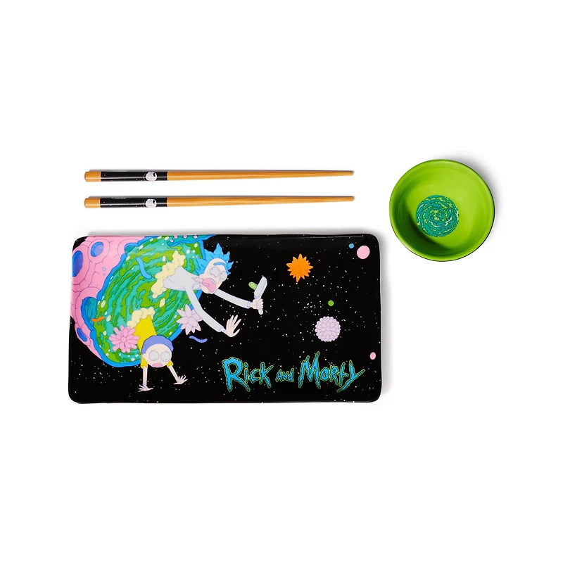 Rick and Morty Bowl Chopstick and Tray Set - Rick and Morty