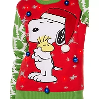 Light-Up Snoopy & Woodstock Christmas Sweater - Peanuts