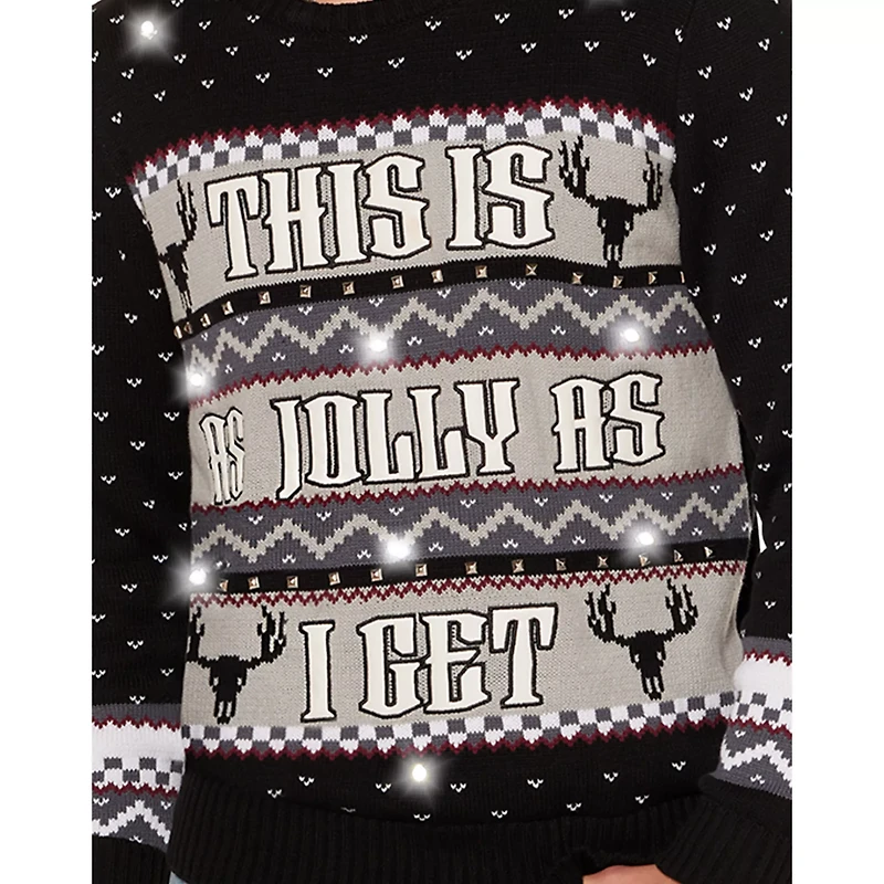 This Is as Jolly I Get Light-Up Christmas Sweater