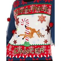 Light-Up North Pole Dancer Christmas Sweater