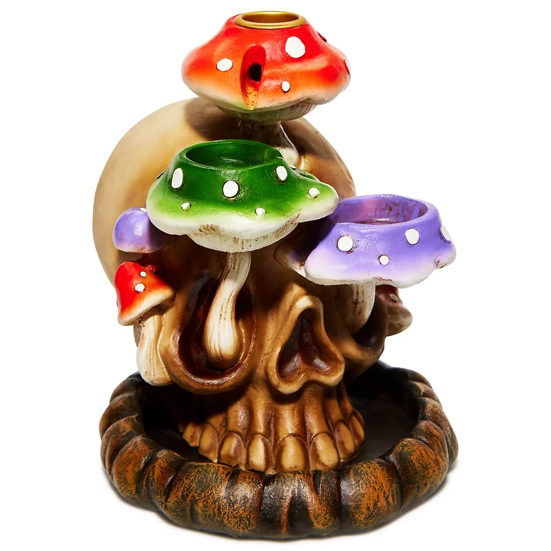 Mushroom Skull Backflow Incense Burner
