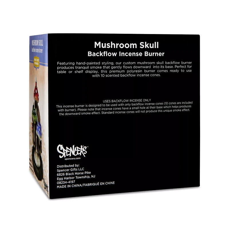 Mushroom Skull Backflow Incense Burner