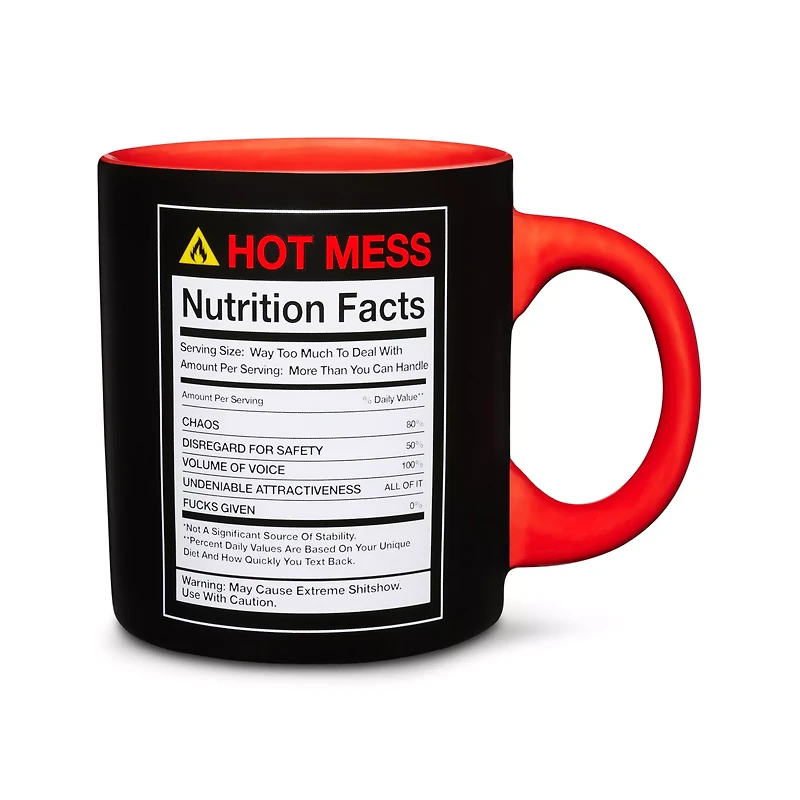 Hot Mess Nutrition Facts Coffee Mug - 20 oz.