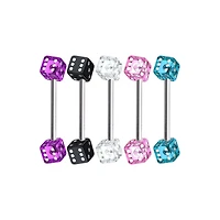 Multi-Pack Acrylic Dice Barbells - 5 Pack