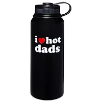 I Heart Hot Dads Water Bottle - 32 oz.