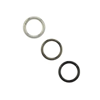 Multi-Pack Black and Gray Clicker Septum Rings 3 Pack - 16 Gauge