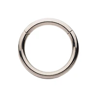 Silvertone Hinged Hoop Earring