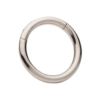 Silvertone Hinged Hoop Earring