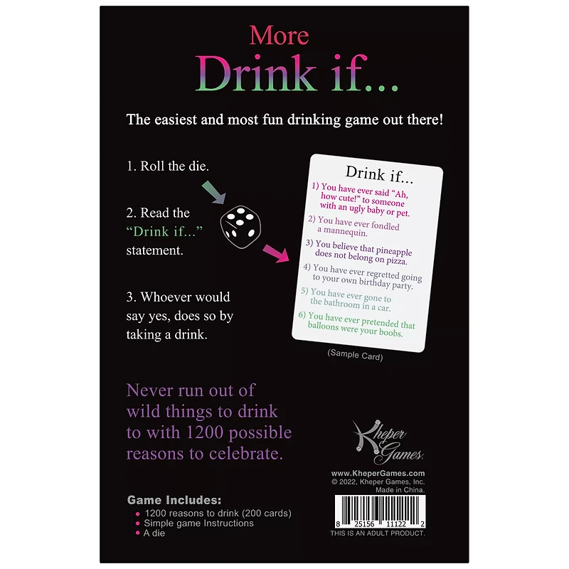 More Drink If... Card Game