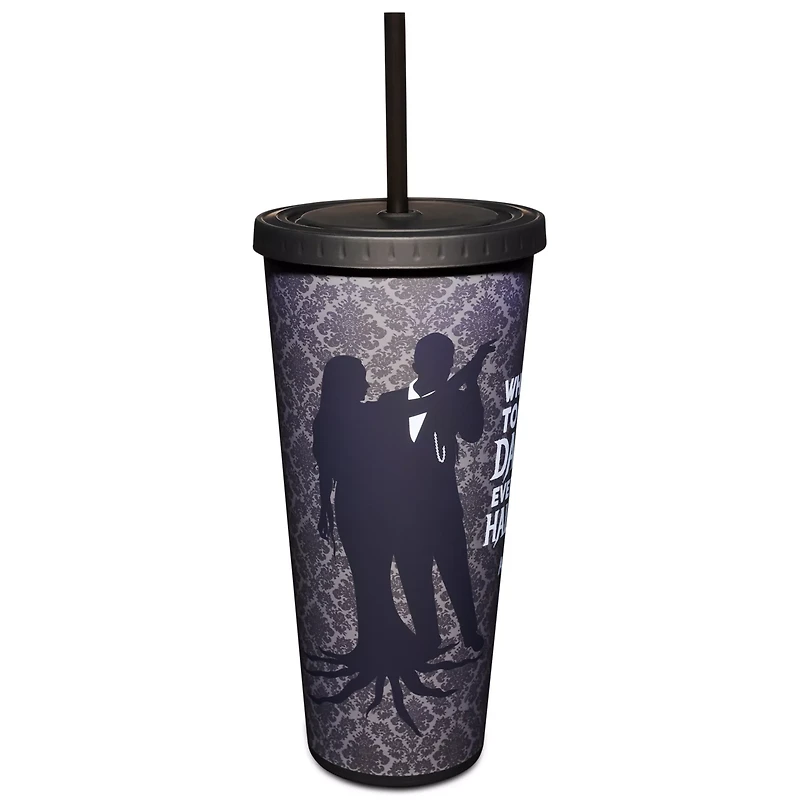 Morticia and Gomez Cup with Straw 24 oz. - The Addams Family