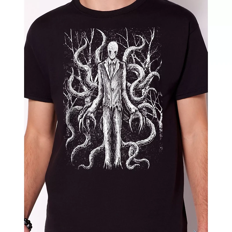 Black Slender Man T Shirt