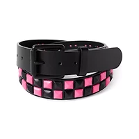 Black and Pink Studded Belt