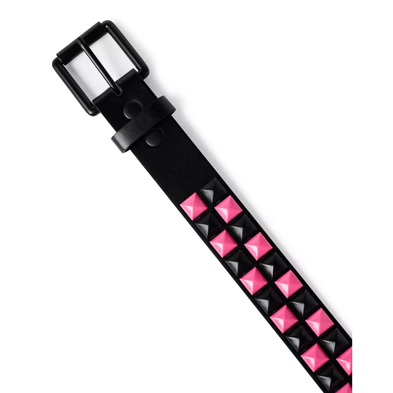 Black and Pink Studded Belt