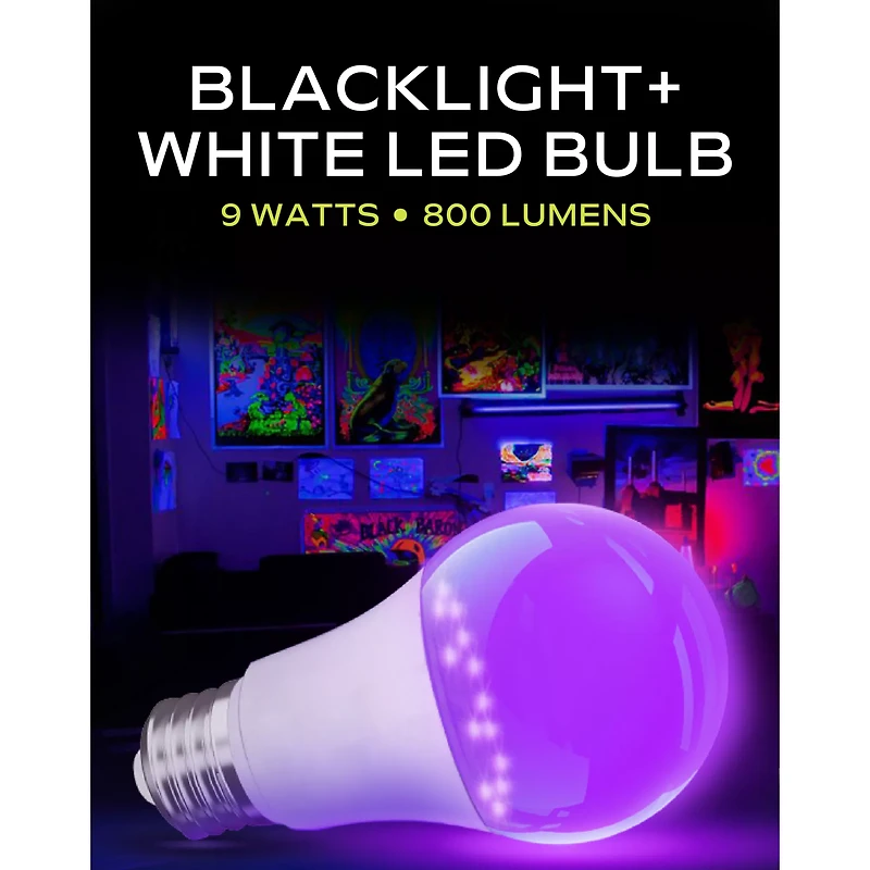 Black Light and White LED Light Bulb