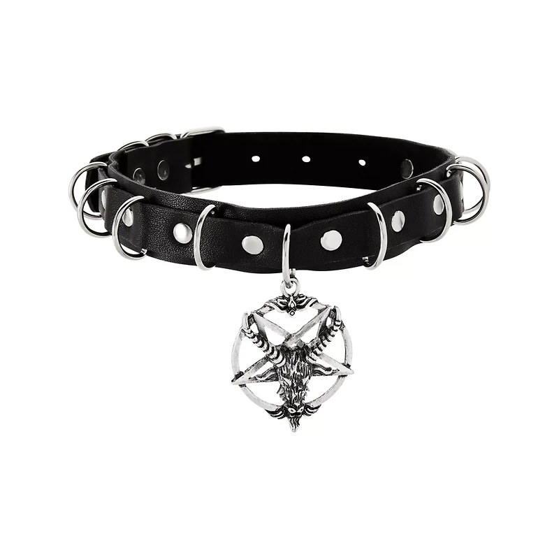 Baphomet Dangle Choker Necklace