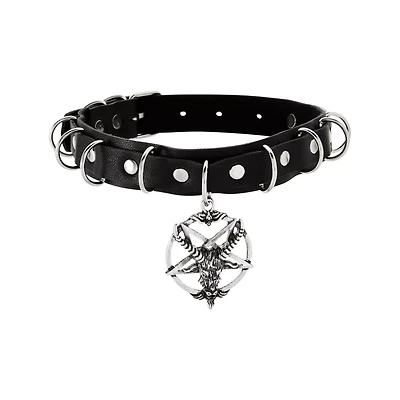 Baphomet Dangle Choker Necklace