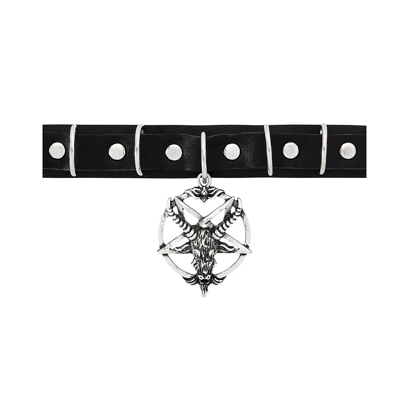 Baphomet Dangle Choker Necklace
