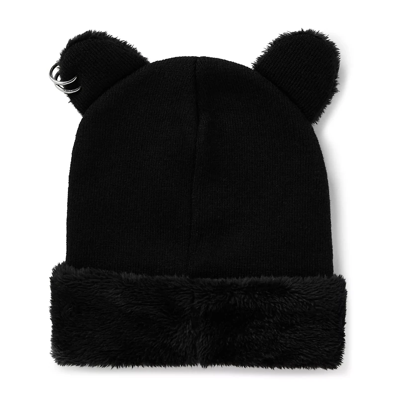 3D Ears With Silver Rings Knit Hat