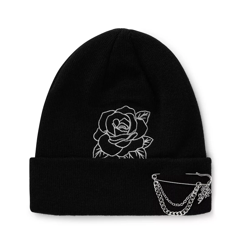 Rose and Chain Knit Hat