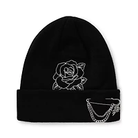Rose and Chain Knit Hat