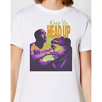 White Tupac Keep Ya Head Up T Shirt