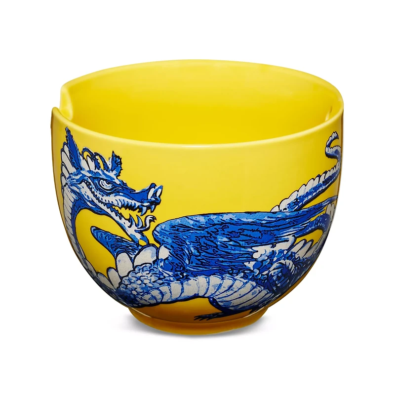 Yellow Dragon Bowl with Chopsticks