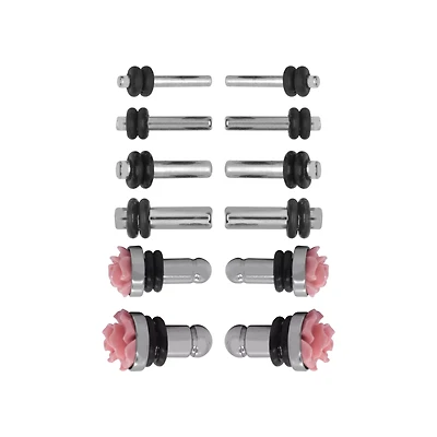 Multi-Pack Pink Rose Plug Set - 6 Pair