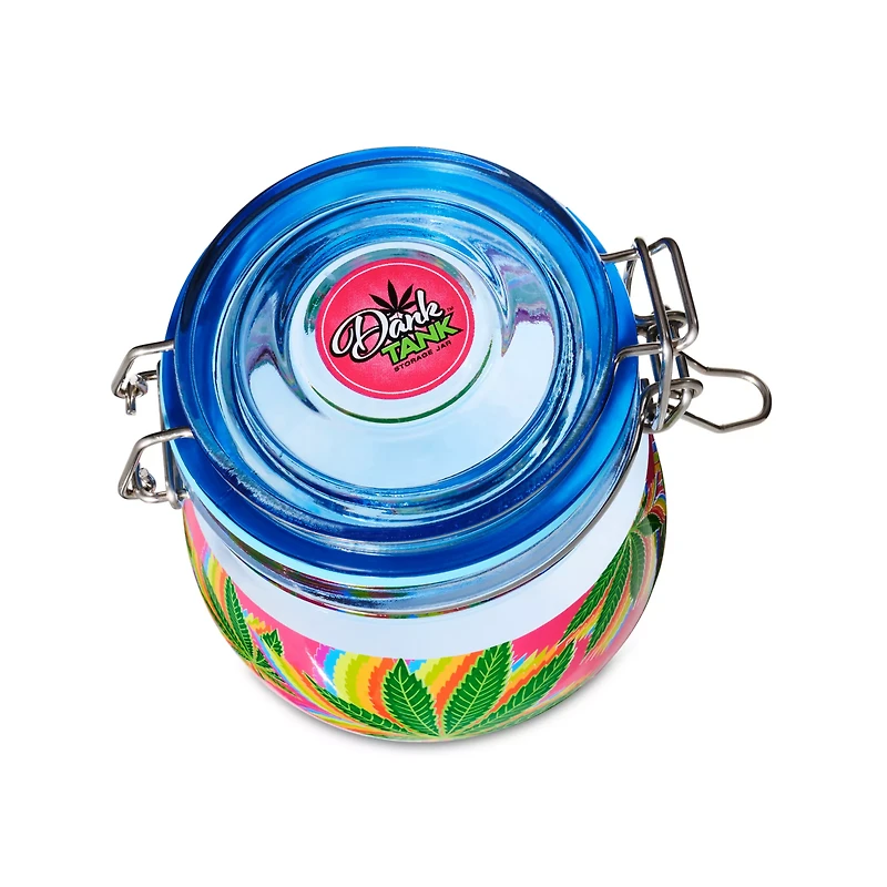 Rainbow Weed Leaf Stash Jar - 16.9 oz.