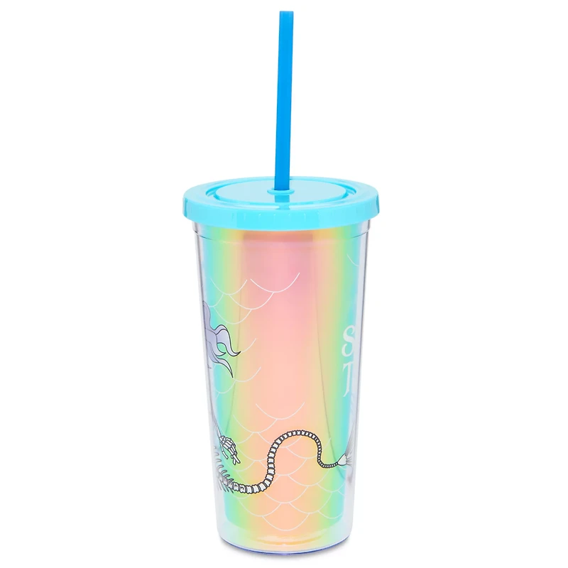 Skeleton Mermaid Cup with Straw - 20 oz.