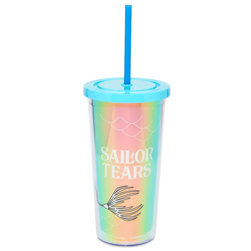 Skeleton Mermaid Cup with Straw - 20 oz.