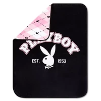 Pink Playboy Plaid Fleece Blanket